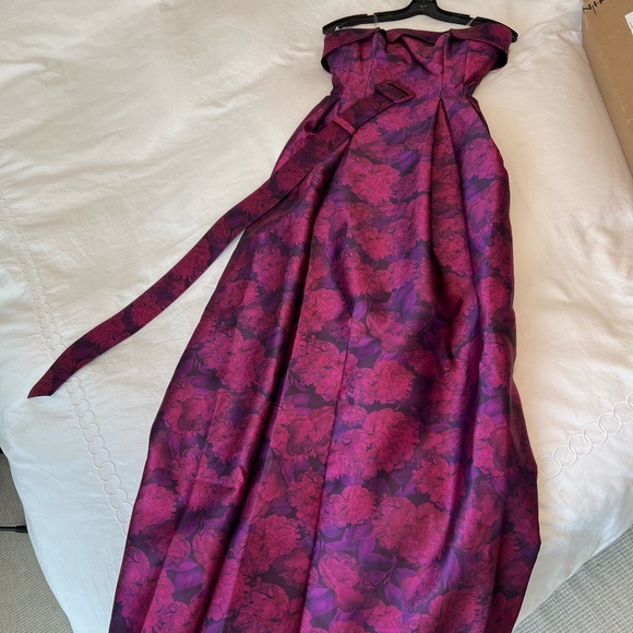 Sachin & Babi - Brielle Strapless Floral-Print Mikado Gown - Picture 7 of 8